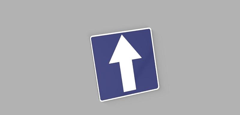 1/10 ROAD SIGN / ZNAK DROGOWY D3