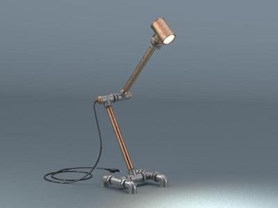 Pipe fitting lamp created in PARTsolutions