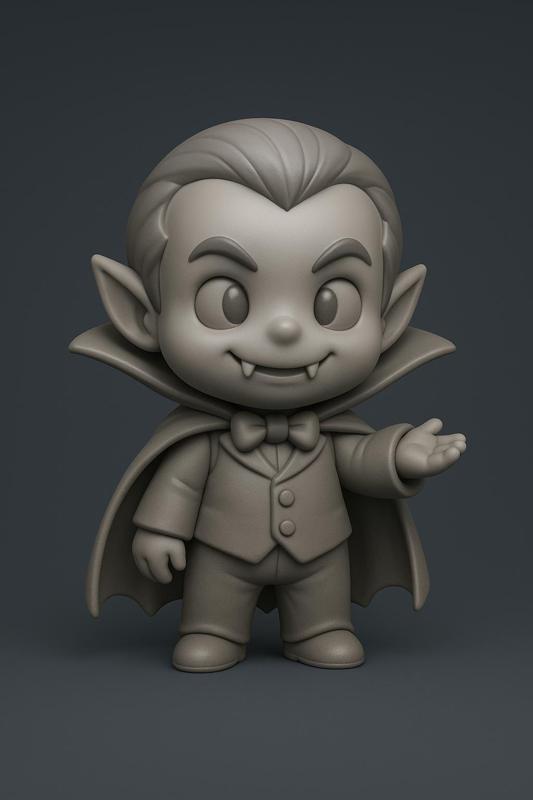 Cute Vampire Figurine – Halloween STL