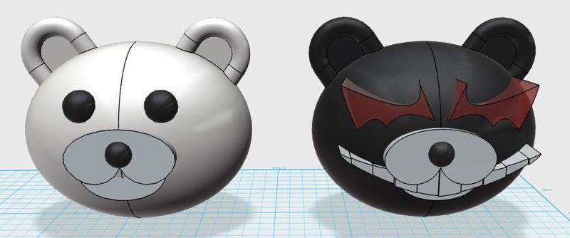 Junko Enoshima's Monokuma Hairpins