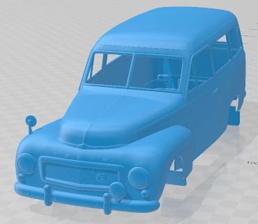 Volvo PV445 PH Duett 1958 Printable Body Car