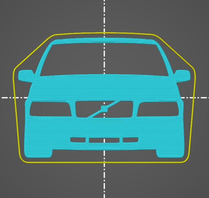 Volvo 850 1991-1994 key silhouette