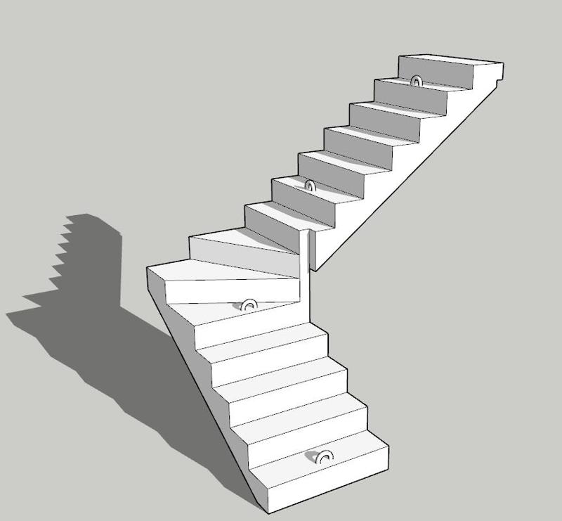 1/87 Concrete stairs