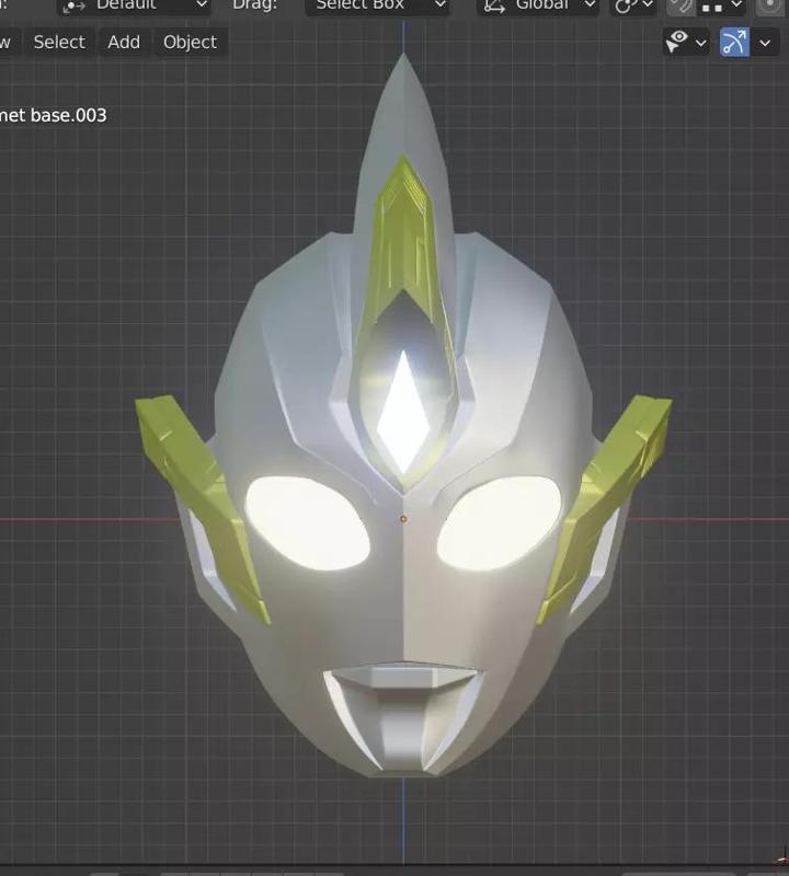 Ultraman Trigger Sky type 3D printable cosplay helmet
