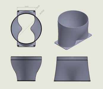 DUCT ADAPTER FOR ASIC MINERS, FI200MM
