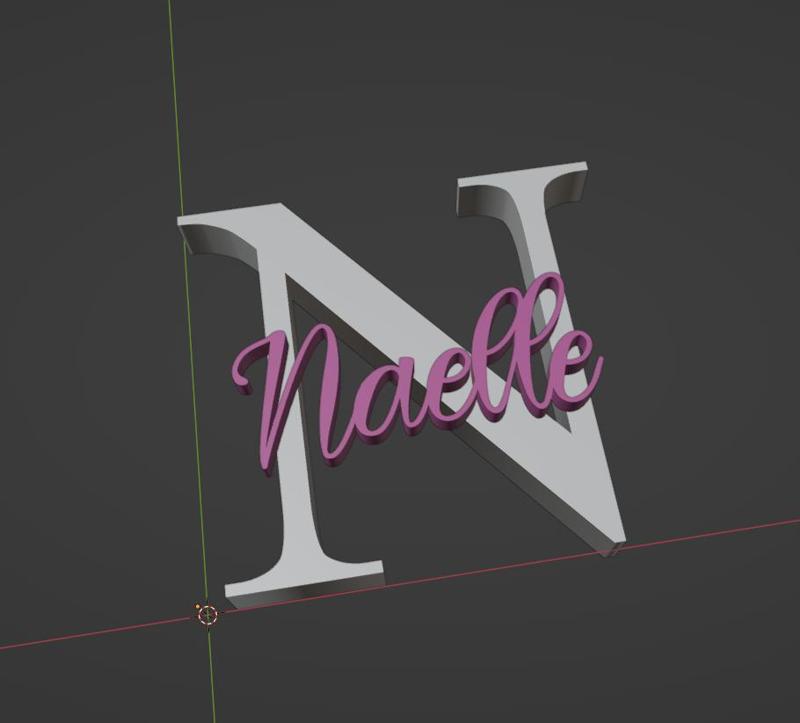 LETTER N WITH NAME NAELLE