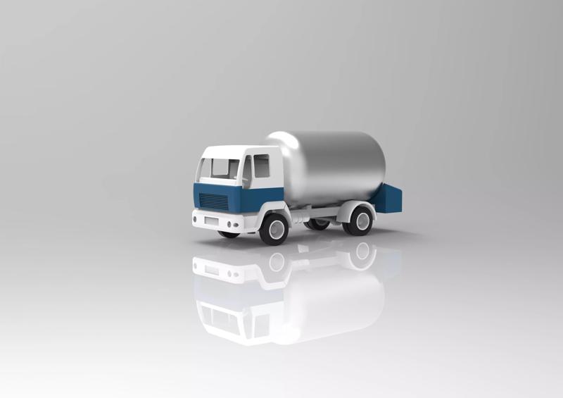 Low Polly 3d printable Oil Tanker