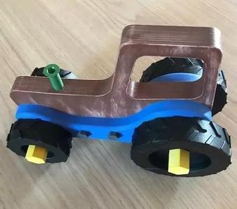 JOUET wooden toy tractor