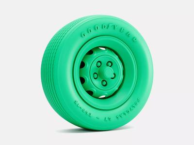 15x6 Mopar Rallye Wheel Goodyear Polyglas E60 Tire