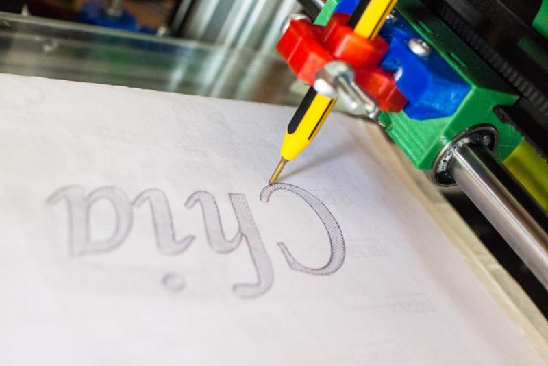 3D printer to 2D sketcher for Ormerod