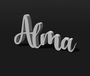 Name Alma 3d decoration