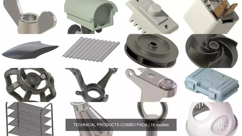 TECHNICAL PRODUCTS COMBO PACK 3D Model Collection