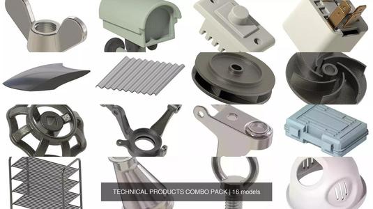 TECHNICAL PRODUCTS COMBO PACK 3D Model Collection