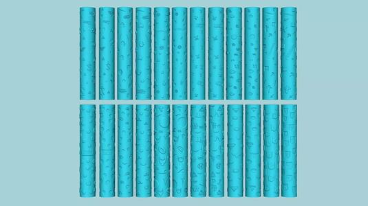 24 Texture Roll Branded Collection - Fondant Decoration Maker