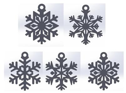 Christmas ornaments, snowflake Pack 1
