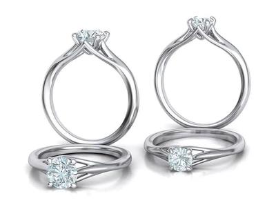 Solitaire Engagement ring Collection Half Carat and 1Ct Stones