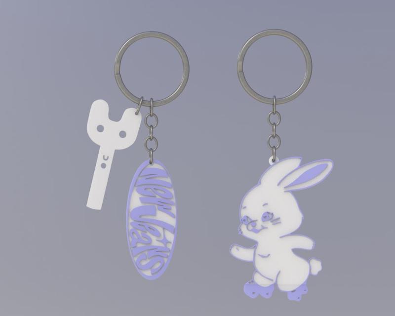 New Jeans Keychain earrings newjeans bunnny