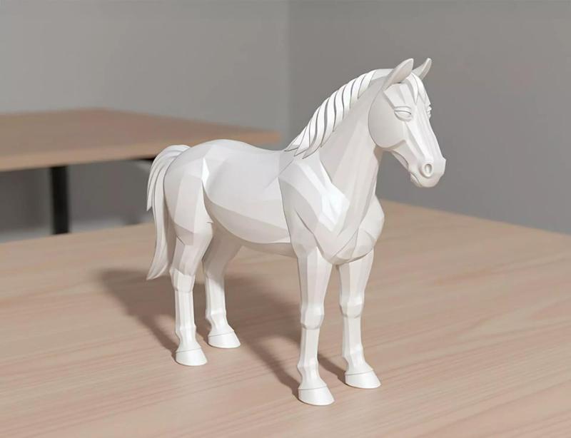 Horse Low-Poly 3D Printable