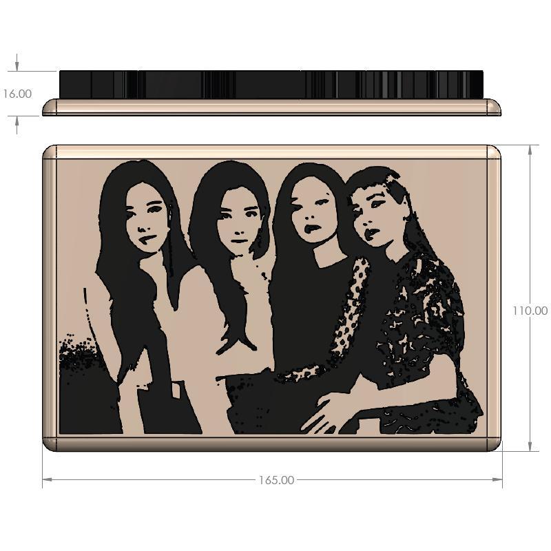 BLACKPINK 3D Wall Art Portrait – Printable & Engravable Fan Tribute | K-Pop Decor