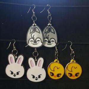 PACK EARRINGS SKZOO EARRINGS - PACK EARRINGS STRAY KIDS WOLF CHAN LEEBIT BBOKARI