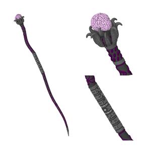 Mind Flayer Staff | Ilithid Wizard Quarterstaff | Dungeons and Dragons QuarterStaff Prop | By Collins Creations 3D