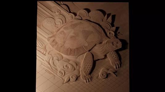 Tortoise CNC 3d Print High Relief Sand Casting