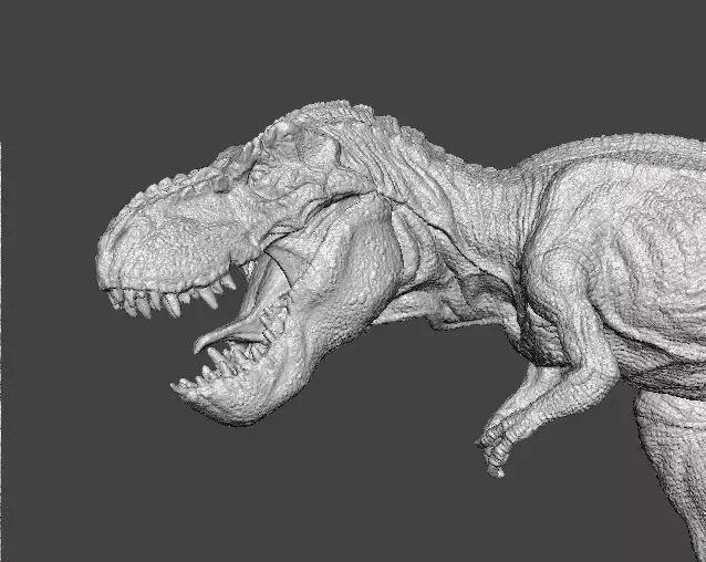 JP T-REX CHASING ITS PREY FIGURE MODEL ANIMAL STATUE WILDLIFE