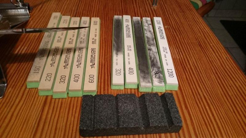 Grinding stick holder for Boride stones