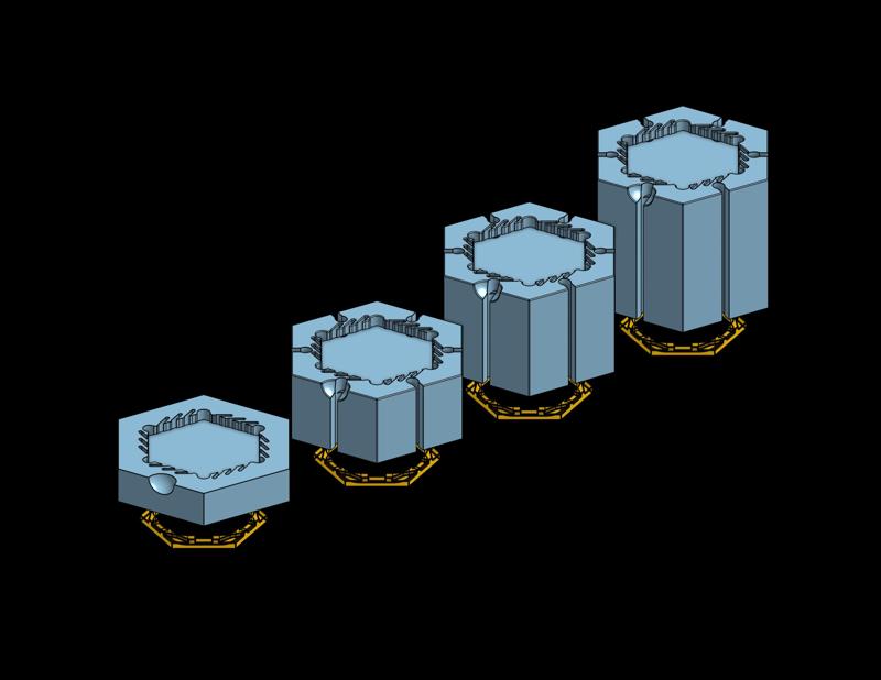 Gravitrax 1X 2X, 3X, 4X Spacer (no gluing & no supports)