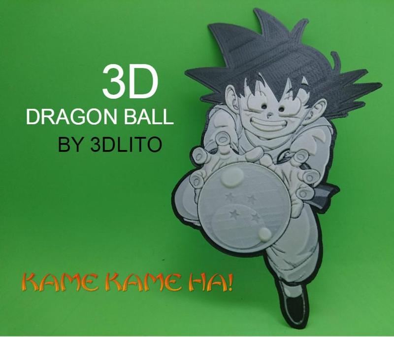 Dibujo 3D Son Goku   (BOLA DE DRAGÓN)