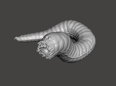 FAN ART KAIJU GODZILLA Servum Worm Type