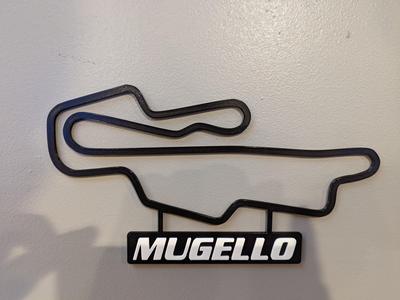 Mugello Track Map with Nameplate Wall Art
