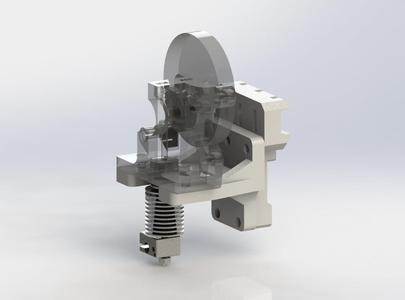 Prusa i3 X Carriage Adapter for Greg's Wade Extruder