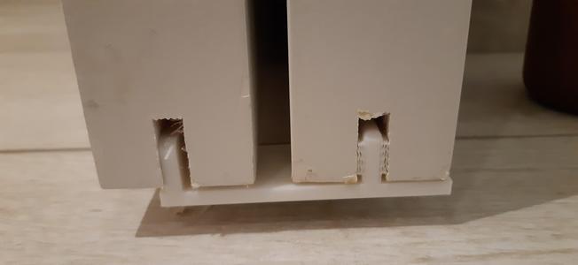 Double sliding door guide 44mm