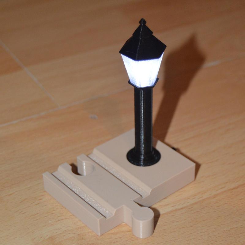 Wooden Train Track Lamp
