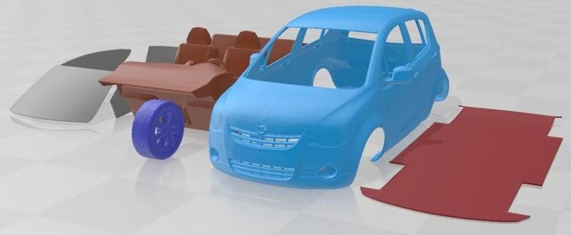 Opel Agila 2009 Printable Car