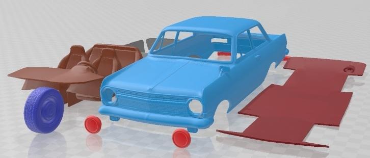 Opel Rekord 1963 Printable Car