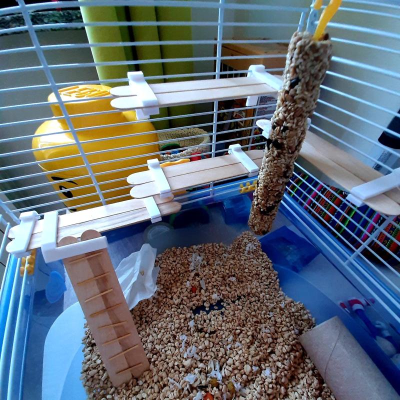 Track supports for hamster cages
