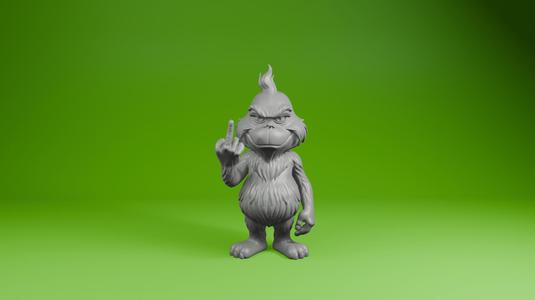 Grinch Middle Finger – Funny Christmas 3D Printable Figurine