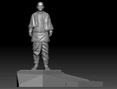 Statue of Unity or sardar patel High-poly 3D model