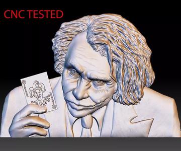 Joker STL model bas relief -  tested STL file for cnc router