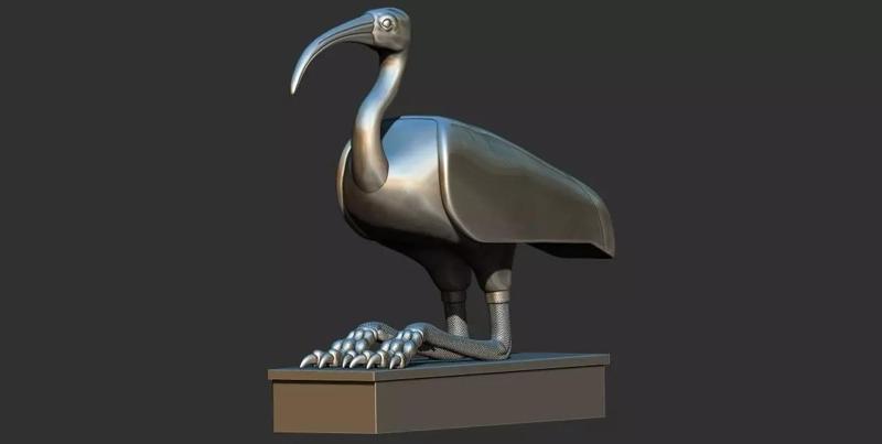 Thoth  Ibis Egyptian  pharaoh God 3D printable model