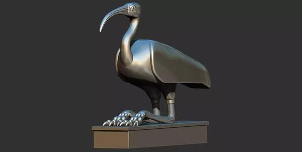 Thoth  Ibis Egyptian  pharaoh God 3D printable model