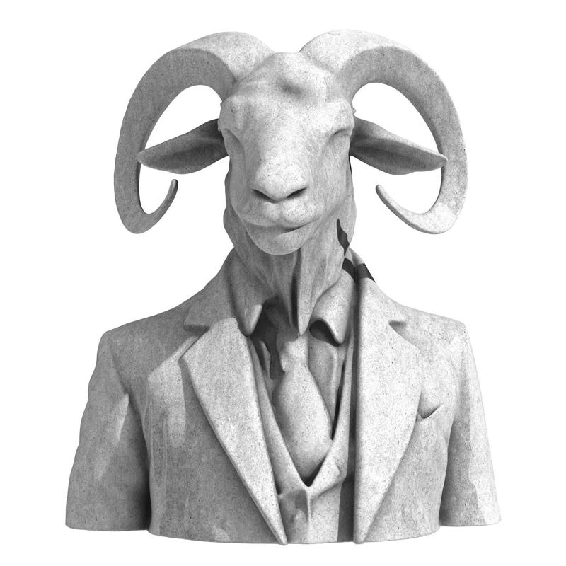 Sophisticated Ram In Suit