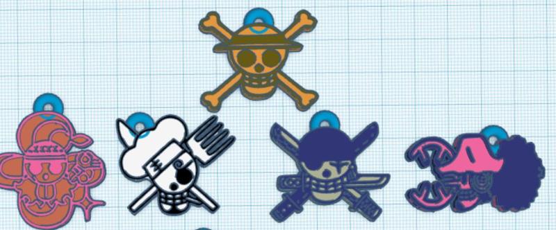 9 ONE PIECE KEYCHAIN LOGO ON ONE SIDE