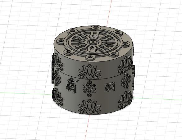 Prayer Wheel Herb Grinder