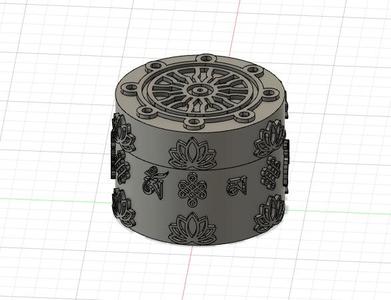Prayer Wheel Herb Grinder