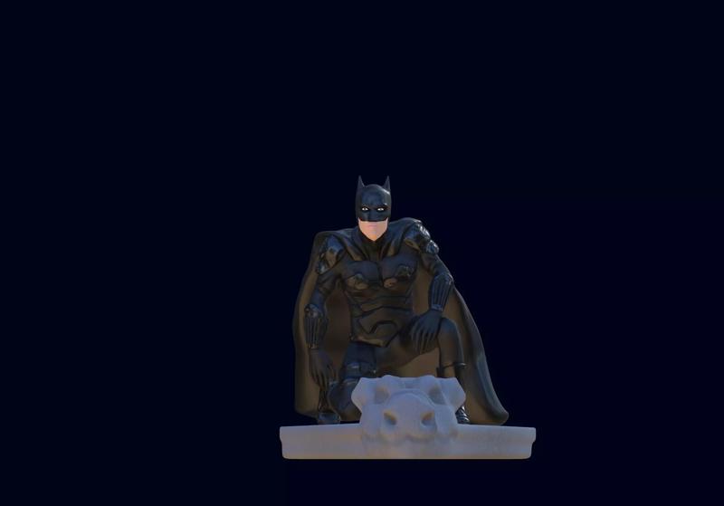 THE BATMAN 2022 STATUE ROBERT PATTINSON BATMAN FAN ART STATUE