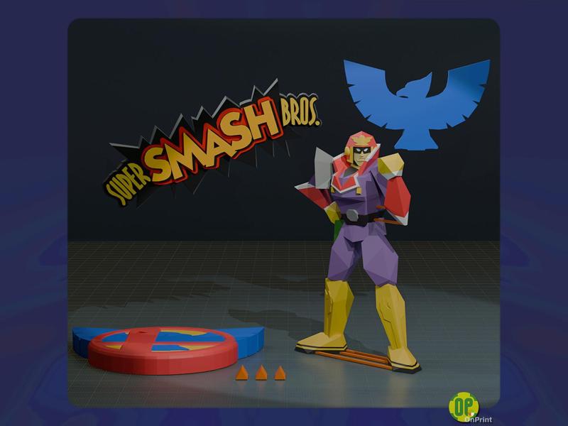 CAPTAIN FALCON - Smash Bros 64 - Printable -