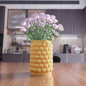 3D Decorative Flower Vase STL File - 412